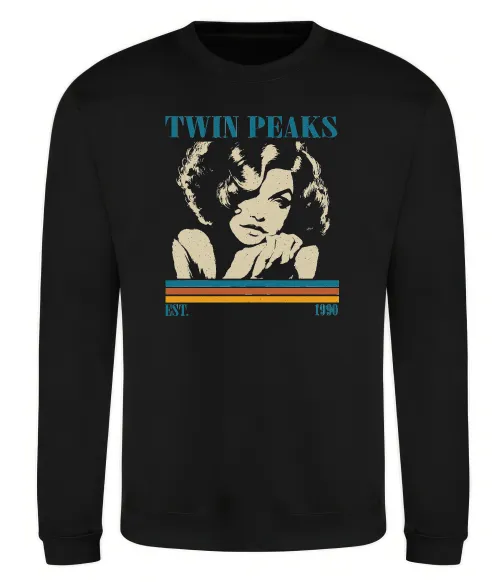 Свитшот Twin Peaks est 1990 Черный фото