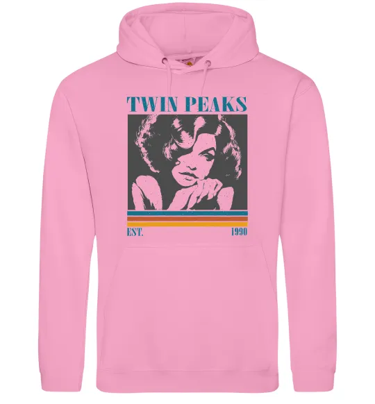 Женская толстовка (худи) Twin Peaks est 1990 Розовый фото