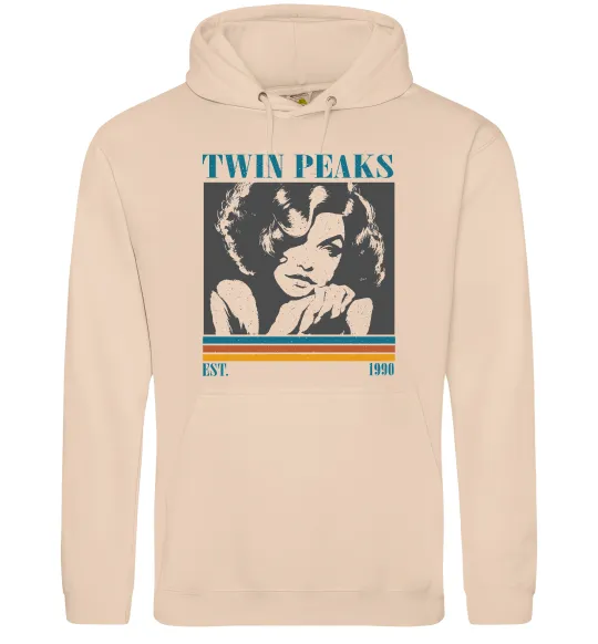 Женская толстовка (худи) Twin Peaks est 1990 Песочный фото