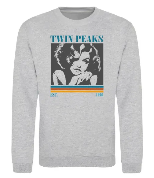 Свитшот Twin Peaks est 1990 Серый меланж фото