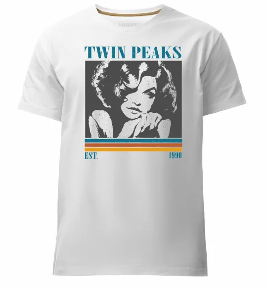 Мужская премиум футболка Twin Peaks est 1990 Белый фото