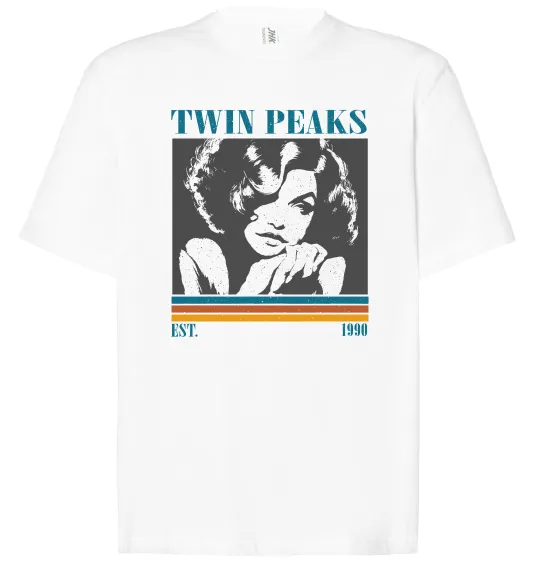 Футболка Оверсайз Twin Peaks est 1990 Белый фото