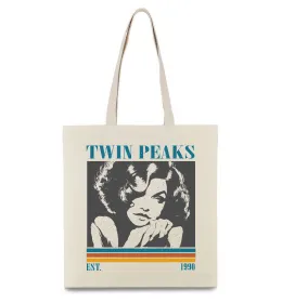 Эко-сумка Welcome to Twin Peaks Бежевый фото Эко-сумка Welcome to Twin Peaks Бежевый фото