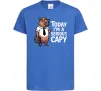 Дитяча футболка Today I`m a serious Capy Яскраво-синій фото