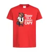 Детская футболка Today I`m a serious Capy Красный фото