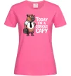 Женская футболка Today I`m a serious Capy Ярко-розовый фото