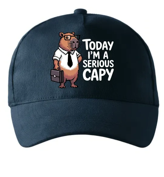 Кепка Today I`m a serious Capy Темно-синій фото