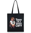 Еко-сумка Today I`m a serious Capy Чорний Еко-сумка Today I`m a serious Capy Чорний фото