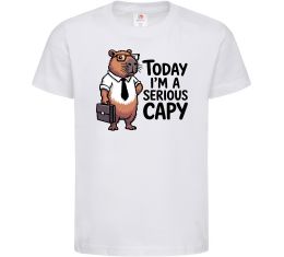 Детская футболка Today I`m a serious Capy