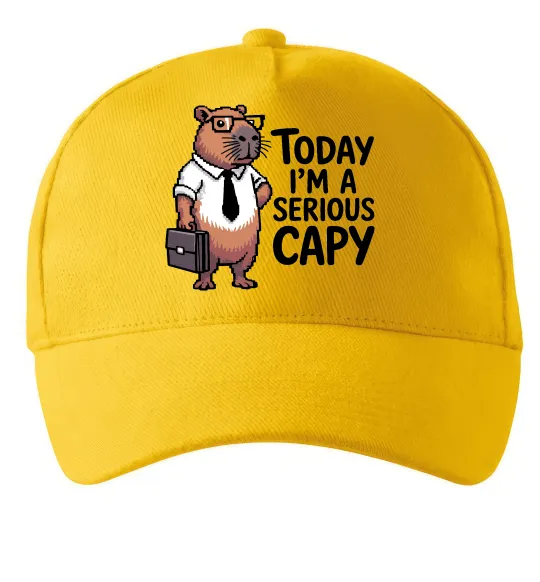 Кепка Today I`m a serious Capy Сонячно жовтий фото