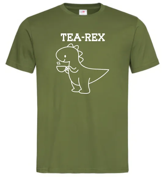 Мужская футболка Tea-rex Оливковый фото
