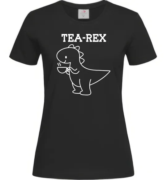 Женская футболка Tea-rex Черный фото