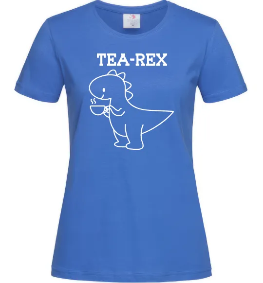 Женская футболка Tea-rex Ярко-синий фото