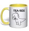 Чашка з кольоровою ручкою Tea-rex Лимонний Чашка з кольоровою ручкою Tea-rex Лимонний фото