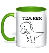 Чашка з кольоровою ручкою Tea-rex Лаймовий Чашка з кольоровою ручкою Tea-rex Лаймовий фото