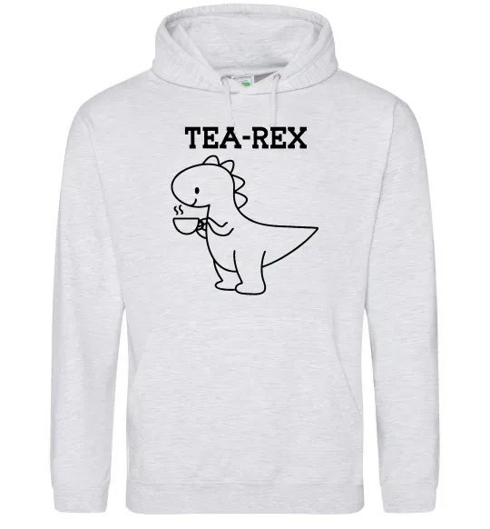 Мужская толстовка (худи) Tea-rex Серый меланж фото