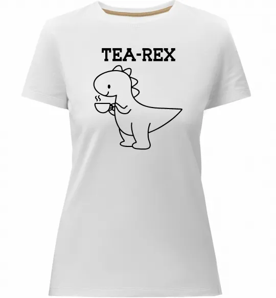 Женская премиум футболка Tea-rex Белый фото