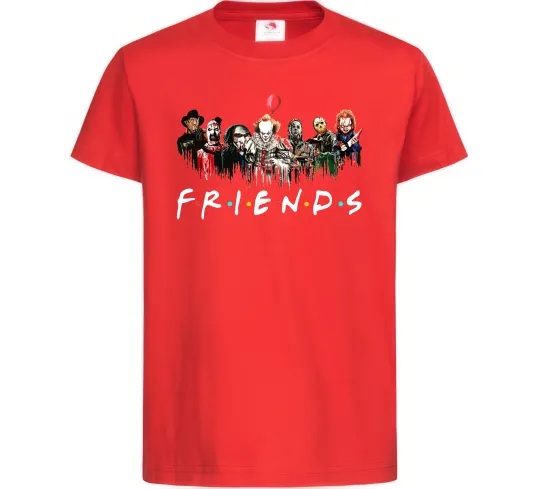 Детская футболка Scary Friends Красный фото