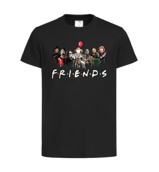Дитяча футболка Scary Friends Чорний фото