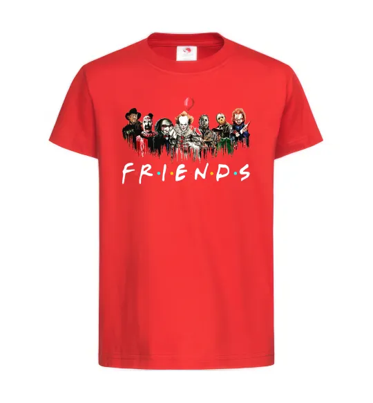 Дитяча футболка Scary Friends Червоний фото