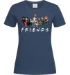Женская футболка Scary Friends Темно-синий Женская футболка Scary Friends Темно-синий фото