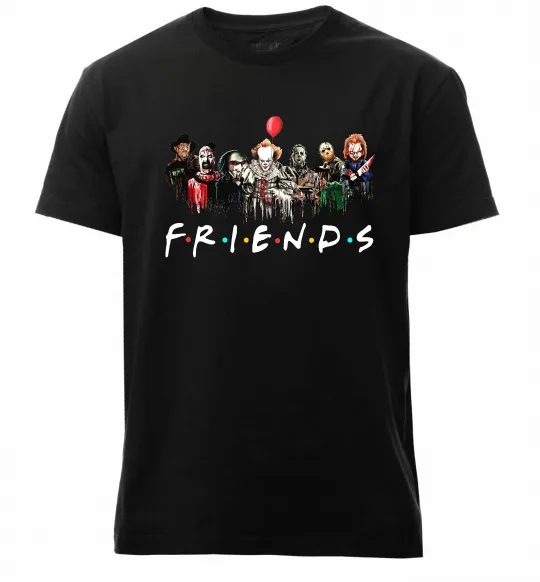 Чоловіча преміум футболка Scary Friends Чорний фото