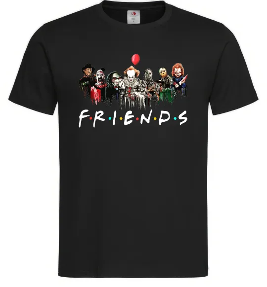 Мужская футболка Scary Friends Черный фото