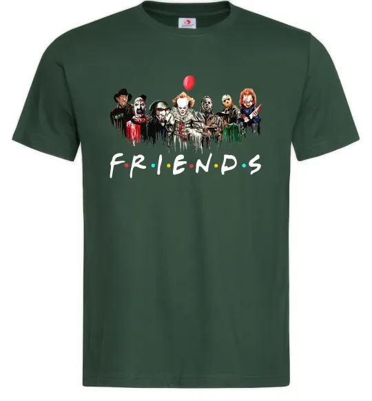 Мужская футболка Scary Friends Темно-зеленый фото