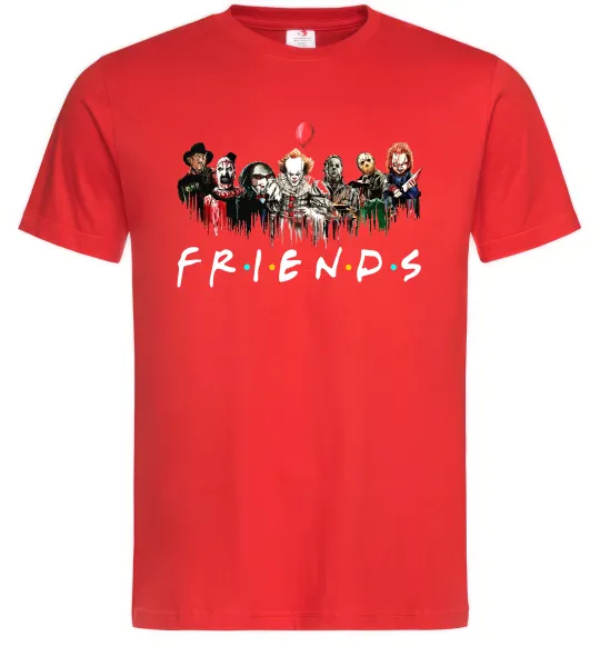 Мужская футболка Scary Friends Красный фото