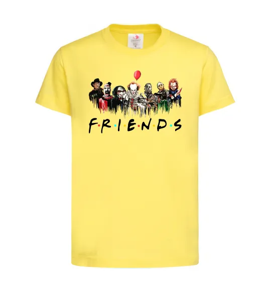 Дитяча футболка Scary Friends Лимонний фото