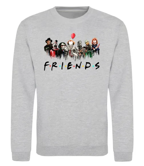 Свитшот Scary Friends Серый меланж фото