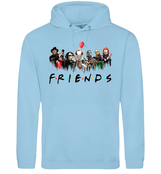 Мужская толстовка (худи) Scary Friends Голубой фото