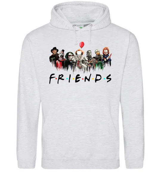 Женская толстовка (худи) Scary Friends Серый меланж фото