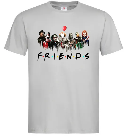 Мужская футболка Scary Friends Серый фото