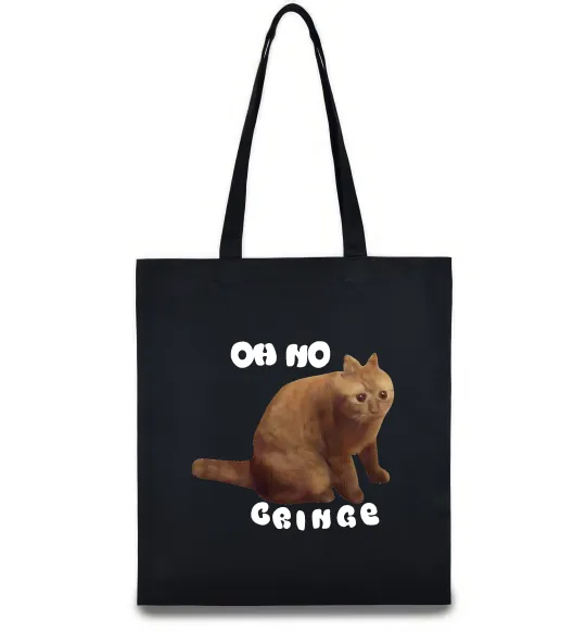 Эко-сумка Oh no cringe Черный фото