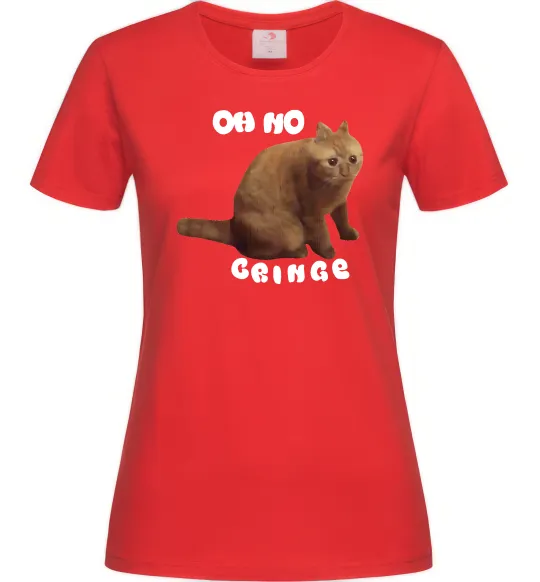 Жіноча футболка Oh no cringe Червоний фото