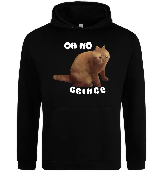 Женская толстовка (худи) Oh no cringe Черный фото