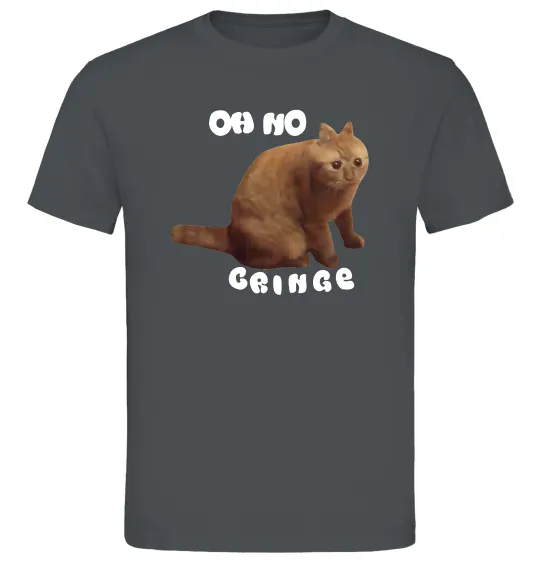 Мужская футболка Oh no cringe Графит фото