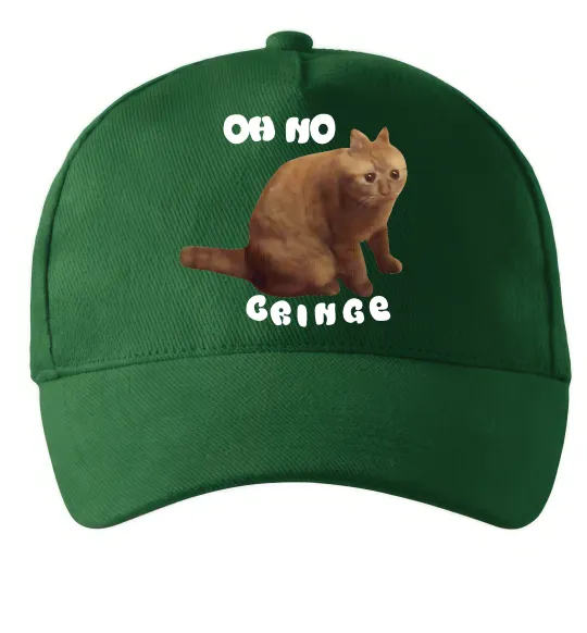 Кепка Oh no cringe Темно-зеленый фото
