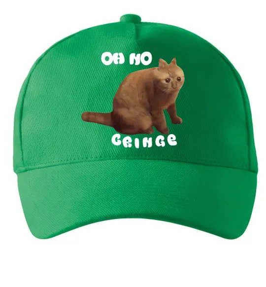 Кепка Oh no cringe Зеленый фото