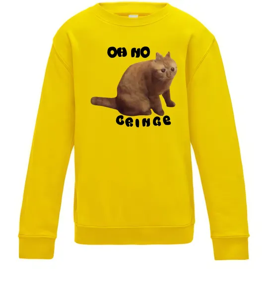 Детский Свитшот Oh no cringe Солнечно желтый фото