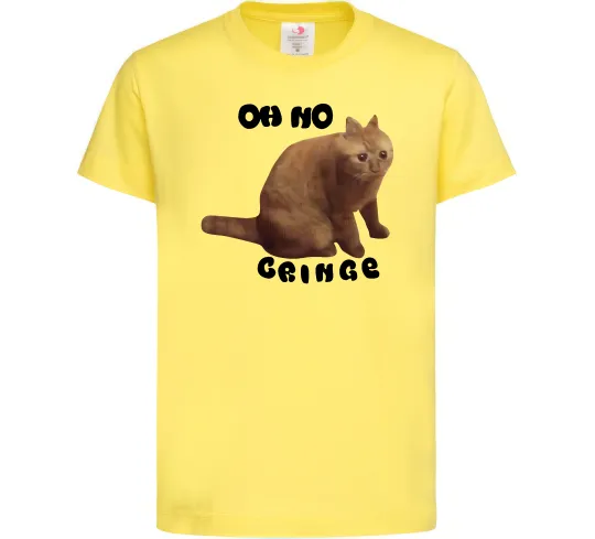 Детская футболка Oh no cringe Лимонный фото