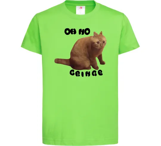 Детская футболка Oh no cringe Лаймовый фото