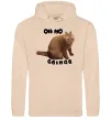 Женская толстовка (худи) Oh no cringe Песочный фото
