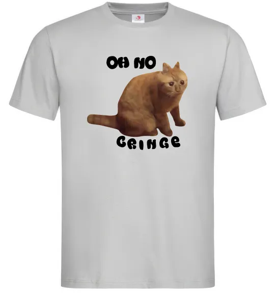Мужская футболка Oh no cringe Серый фото