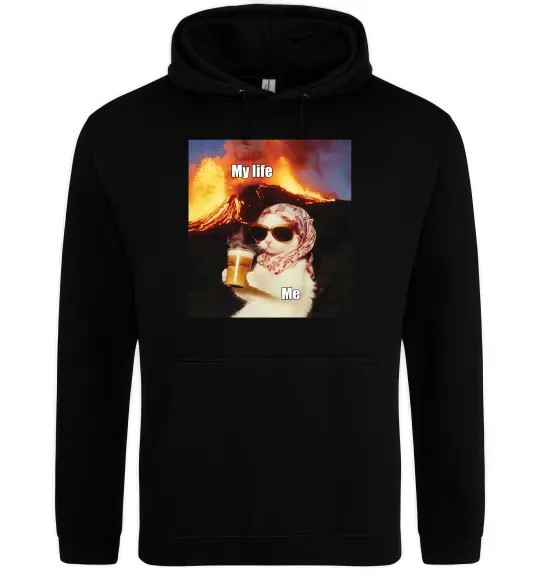 Чоловіча толстовка (худі) My life Чорний фото