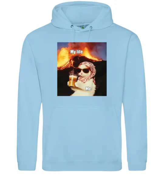 Чоловіча толстовка (худі) My life Блакитний фото