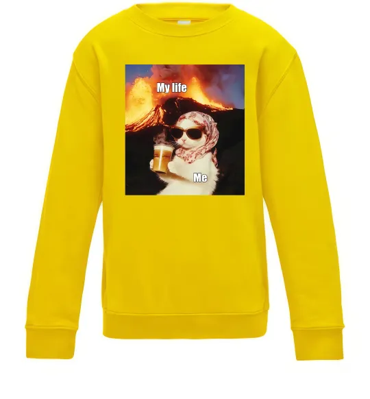 Дитячий світшот My life Сонячно жовтий фото