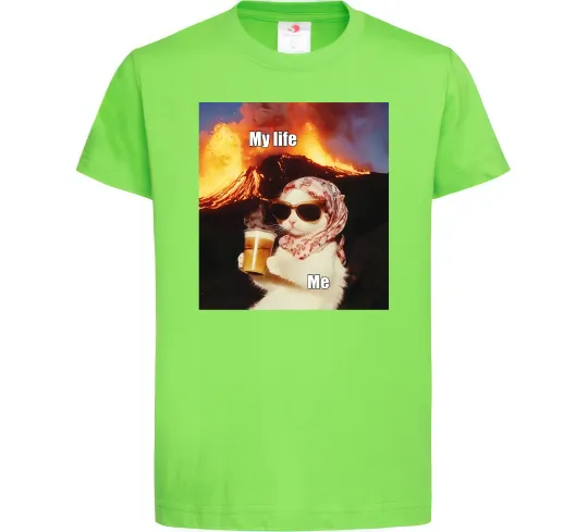 Детская футболка My life Лаймовый фото
