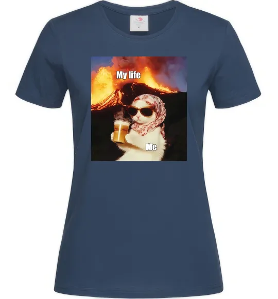 Жіноча футболка My life Темно-синій фото